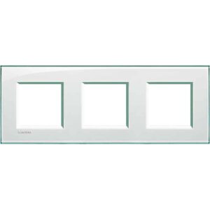 Abdeckrahmen LIVINGLIGHT: 3-fach, 2 + 2 + 2 Module, Farbe: Aquamarin Bticino LNA4802M3KA