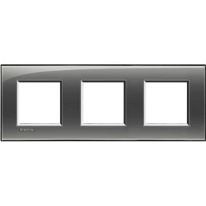 Abdeckrahmen LIVINGLIGHT: 3-fach, 2 + 2 + 2 Module, Farbe: Rauchgrau Bticino LNA4802M3KF