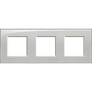 Abdeckrahmen LIVINGLIGHT: 3-fach, 2 + 2 + 2 Module, Farbe: Eisgrau Bticino LNA4802M3KG