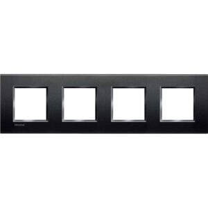 Abdeckrahmen LIVINGLIGHT: 4-fach, 2 + 2 + 2 + 2 Module, Farbe: Anthrazit Bticino LNA4802M4AR