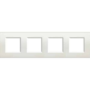 Abdeckrahmen LIVINGLIGHT: 4-fach, 2 + 2 + 2 + 2 Module, Farbe: Weiß Bticino LNA4802M4BI