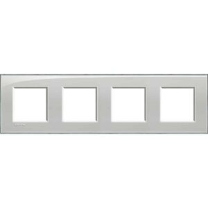 Abdeckrahmen LIVINGLIGHT: 4-fach, 2 + 2 + 2 + 2 Module, Farbe: Eisgrau Bticino LNA4802M4KG
