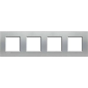 Abdeckrahmen LIVINGLIGHT: 4-fach, 2 + 2 + 2 + 2 Module, Farbe: Tech Bticino LNA4802M4TE