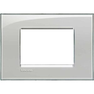 Abdeckrahmen LIVINGLIGHT für Kompaktinstallation, 3-modulig, Farbe: Eisgrau Bticino LNA4803KG