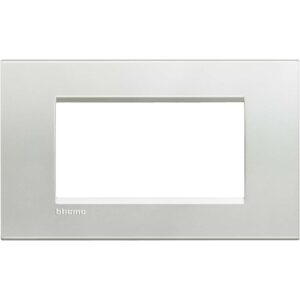 Abdeckrahmen LIVINGLIGHT für Kompaktinstallation, 4-modulig, Farbe: Silver Bticino LNA4804AG