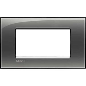 Abdeckrahmen LIVINGLIGHT für Kompaktinstallation, 4-modulig, Farbe: Rauchgrau Bticino LNA4804KF