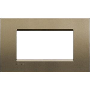 Abdeckrahmen LIVINGLIGHT für Kompaktinstallation, 4-modulig, Farbe: Square Bticino LNA4804SQ