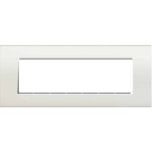 Abdeckrahmen LIVINGLIGHT für Kompaktinstallation, 7-modulig, Farbe: Weiß Bticino LNA4807BI