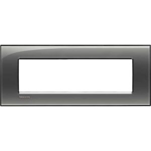 Abdeckrahmen LIVINGLIGHT für Kompaktinstallation, 7-modulig, Farbe: Rauchgrau Bticino LNA4807KF