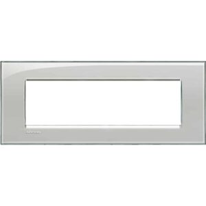 Abdeckrahmen LIVINGLIGHT für Kompaktinstallation, 7-modulig, Farbe: Eisgrau Bticino LNA4807KG
