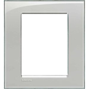Abdeckrahmen LIVINGLIGHT für Kompaktinstallation, 3+3 Module, Farbe: Eisgrau Bticino LNA4826KG