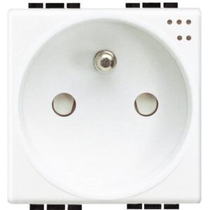 Steckdose FranzösischStandard 2P+E Ktrl. Weiss Bticino N4144