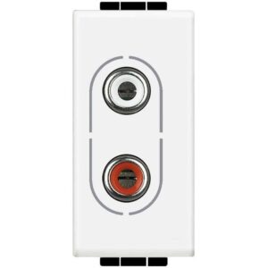 Anschlussdose RCA 2-Fach WEISS Bticino N4281