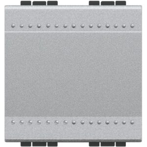 Schließertaster für LIVINGLIGHT, Schraubklemmen, 2-modulig, Farbe: Tech Bticino NT4005M2N