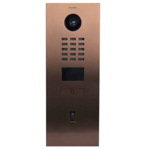 Frontblende für DoorBird D2102FV Fingerprint 50/D2102FV EKEY, Edelstahl, gebürstet, PVD Beschichtung mit Bronze-Optik, DoorBird 423868311