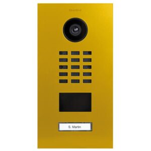 Frontblende für DoorBird D2101V, Edelstahl, pulverbeschichtet, seidenmatt, RAL 1003, DoorBird 423861572
