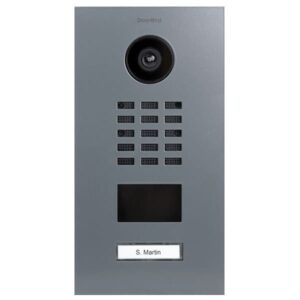 Frontblende für DoorBird D2101V, Edelstahl, pulverbeschichtet, seidenmatt, RAL 7001, DoorBird 423861831