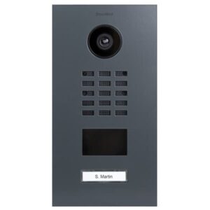 Frontblende für DoorBird D2101V, Edelstahl, pulverbeschichtet, seidenmatt, RAL 7015, DoorBird 423861879