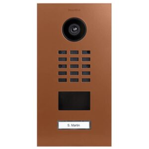 Frontblende für DoorBird D2101V, Edelstahl, pulverbeschichtet, seidenmatt, RAL 8023, DoorBird 423861954