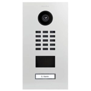 Frontblende für DoorBird D2101V, Edelstahl, pulverbeschichtet, seidenmatt, RAL 9002, DoorBird 423861978