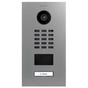 Frontblende für DoorBird D2101V, Edelstahl, pulverbeschichtet, seidenmatt, RAL 6027, DoorBird 423861824