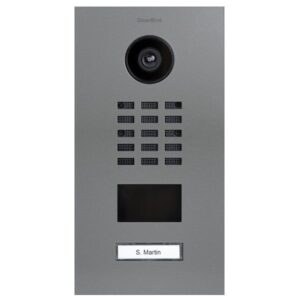 Frontblende für DoorBird D2101V, Edelstahl, pulverbeschichtet, seidenmatt, RAL 9007, DoorBird 423861992