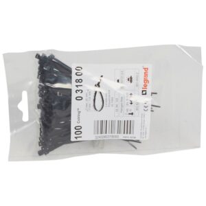 Kabelbinder Colring, schwarz, innenverzahnt, 2,4 X 95 mm(BxL), UV-beständig Legrand 031800