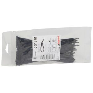 Kabelbinder Colring, schwarz, innenverzahnt, 2,4 x 140 mm(BxL), UV-beständig Legrand 031801