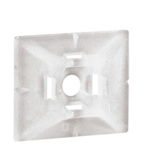 Klebesockel, selbstklebend, 30 x 25 mm, farblos, für Kabelbinder bis B=4,6mm. Legrand 032065