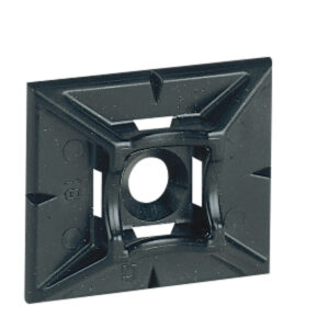 Klebesockel, selbstklebend, 30 x 25 mm, schwarz, für Kabelbinder bis B=4,6mm. Legrand 032067