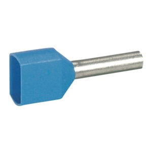 Zwillings-Aderendhülsen,f.Leiterquerschnitt 2 x 0,75 mm² (Blau), isoliert, lose. Legrand 037687