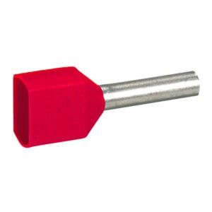 Zwillings-Aderendhülsen,f.Leiterquerschnitt 2 x 1 mm² (Rot), isoliert, lose. Legrand 037688