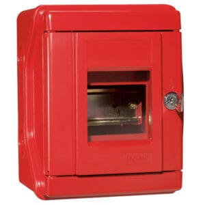Sicherheitskasten IP55- IK07, für 4 Module 17,5mm, mit Hutprofilschiene EN 60715 Legrand 038083