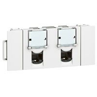 Mosaic 1-fach RJ45, Kat 6A, FTP,Snap-On, 3-modulig, Farbe: Ultraweiß Legrand 076546