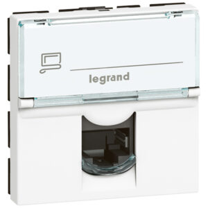 Mosaic 1-fach RJ45, Kat 6A, UTP, 2-modulig, Farbe: Ultraweiß Legrand 076574