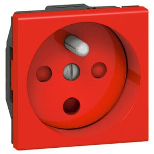 Mosaic Steckdose französisch codiert 2-modulig  Farbe: Rot Legrand 077114