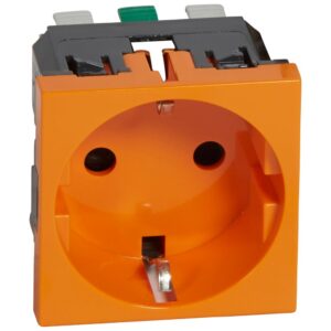 Mosaic Steckdose Schuko 2-modulig Orange Legrand 077217