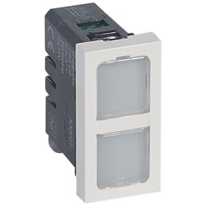 Mosaic Signal 2-fach 230V 1-modulig Farbe: Ultraweiß Legrand 078502