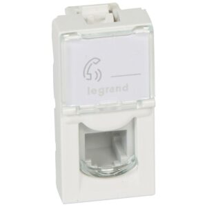 Mosaic Telefondose 1-fach für RJ11 1-modulig Farbe: Ultraweiß Legrand 078730