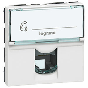 Mosaic Telefondose 1-fach für RJ12 2-modulig Farbe: Ultraweiß Legrand 078732