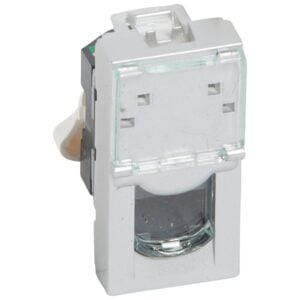 Mosaic Datendose Cat5e UTP 1-modulig Alu Legrand 079451