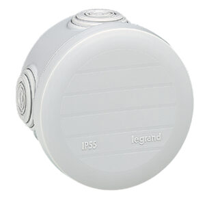 Abzweigdose Plexo, Rund, D=70x Tiefe 45 mm, IP 55, 4 Membran-Einführungen Legrand 092002