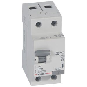 RX3 Fehlerstromschutzschalter 63A, 2-polig, 30mA, Typ A, 230VAC, 2TE Legrand 402038