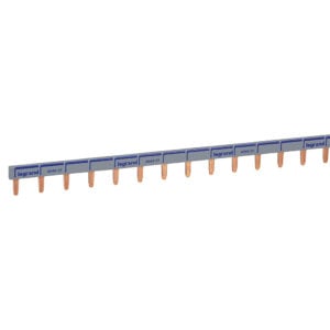 Stiftkammschiene, 1-polig, 1 m, 16 mm²,Schwarz/Blau, für 1-polige LS-Schalter Legrand 404937
