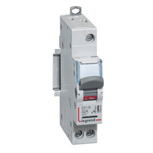 Lasttrennschalter DX3,1-polig, 32A 250VAC, beleuchtet,Gebrauchskategorie AC22A Legrand 406406