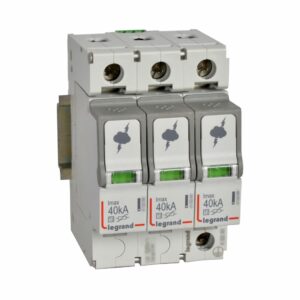 Überspannungsableiter Typ 2, 3P, IT-Systeme, 230/400 VAC, Imax 40 kA,(Uc)440 VAC Legrand 412232