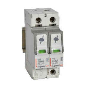 Überspannungsableiter Typ 2, 2+0 Schaltung, 230/400 VAC, Imax 40 kA, (Uc)320 VAC Legrand 412241