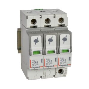 Überspannungsableiter Typ 2, 3+0 Schaltung, 230/400 VAC, Imax 40 kA, (Uc)320 VAC Legrand 412242