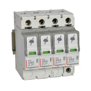 Überspannungsableiter Typ 2, 4+0 Schaltung, 230/400 VAC, Imax 40 kA, (Uc)320 VAC Legrand 412243