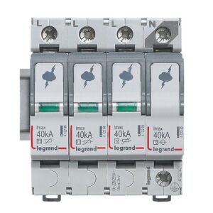 Überspannungsableiter Typ 2, 3+1 Schaltung, 230/400 VAC, Imax 40 kA, (Uc)320 VAC Legrand 412247